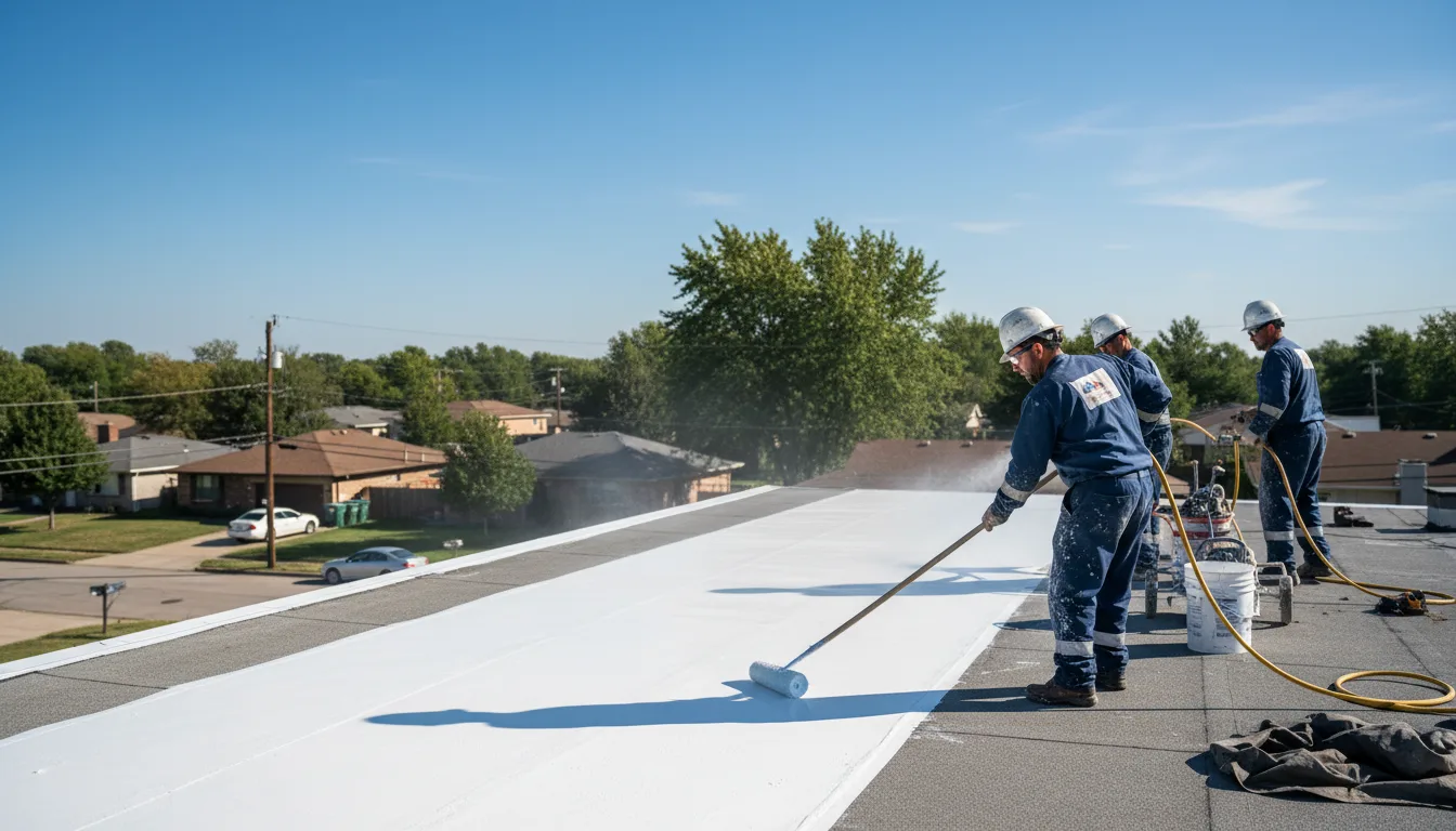 Commercial roof coating in England, AR near me